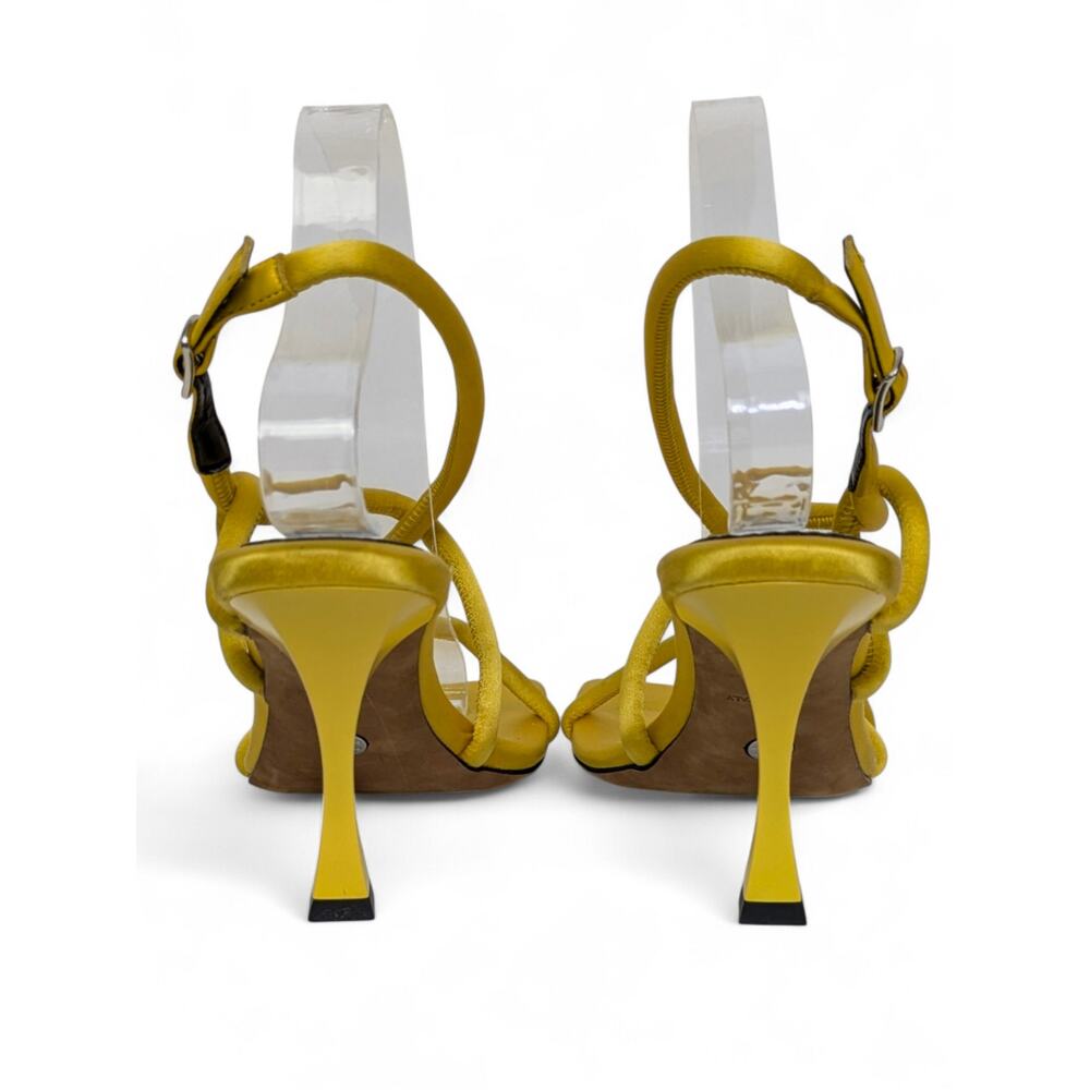 Proenza Schouler Yellow Strappy Heels Square Toe Slingback Y2K Baddie 38 NWOB - Picture 11 of 13